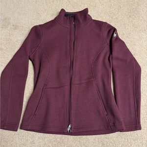 Spyder Purple Utility Jacket with High Collar and Fitted Silhouette